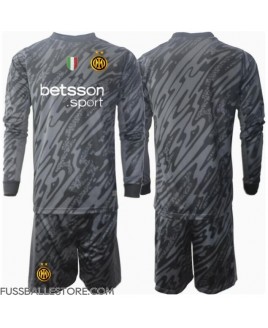 Günstige Inter Milan Torwart 3rd trikot Kinder 2024-25 Langarm (+ Kurze Hosen)